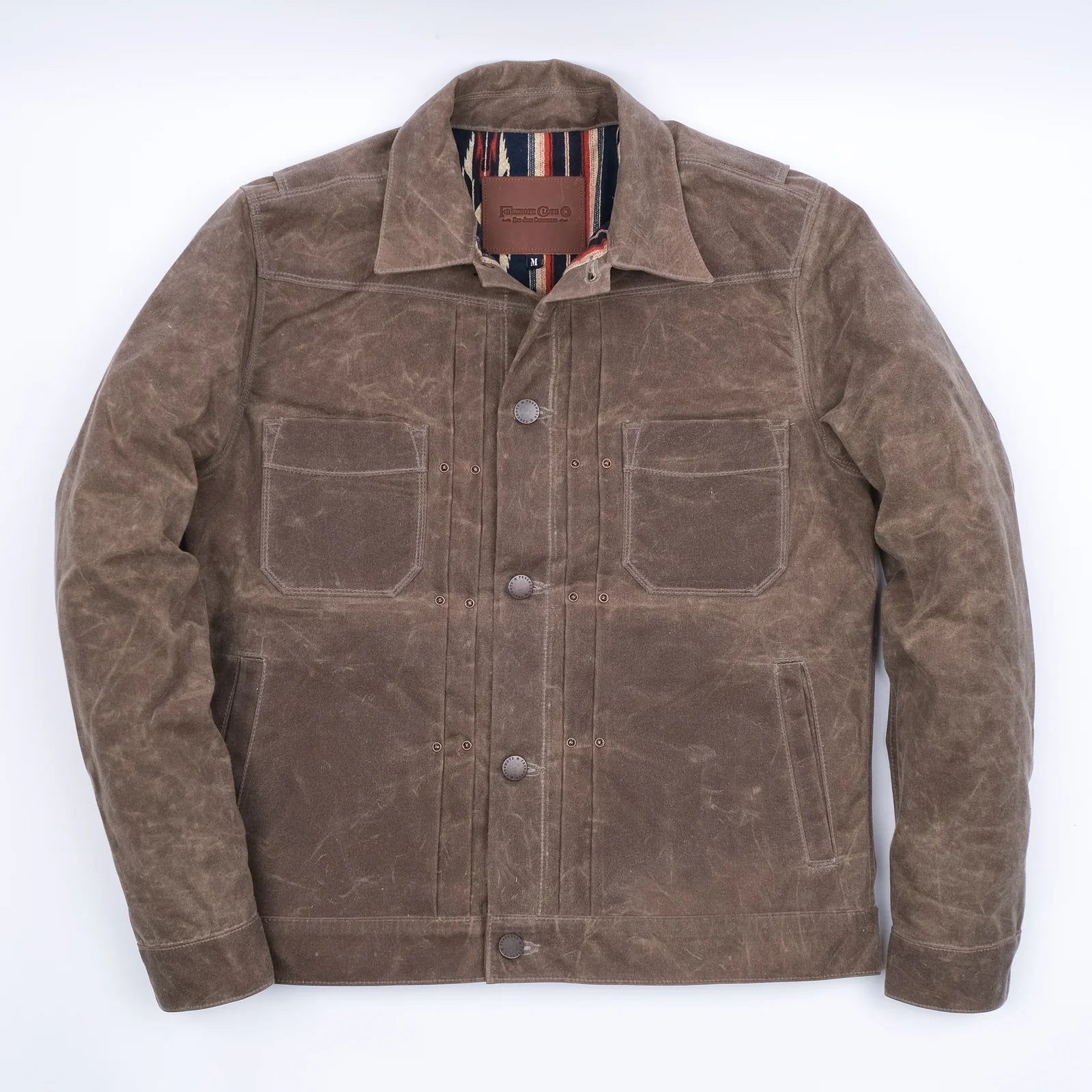 Freenote Cloth Riders Jacket Waxed Canvas - Oak