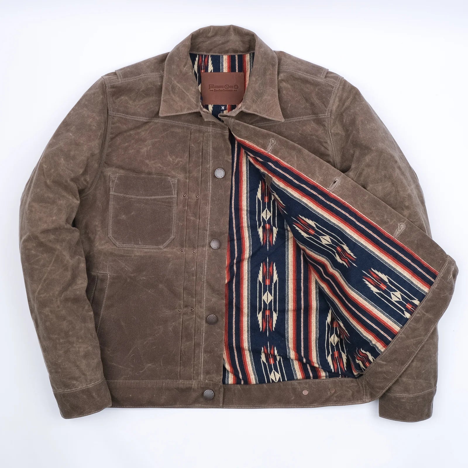 Freenote Cloth Riders Jacket Waxed Canvas - Oak