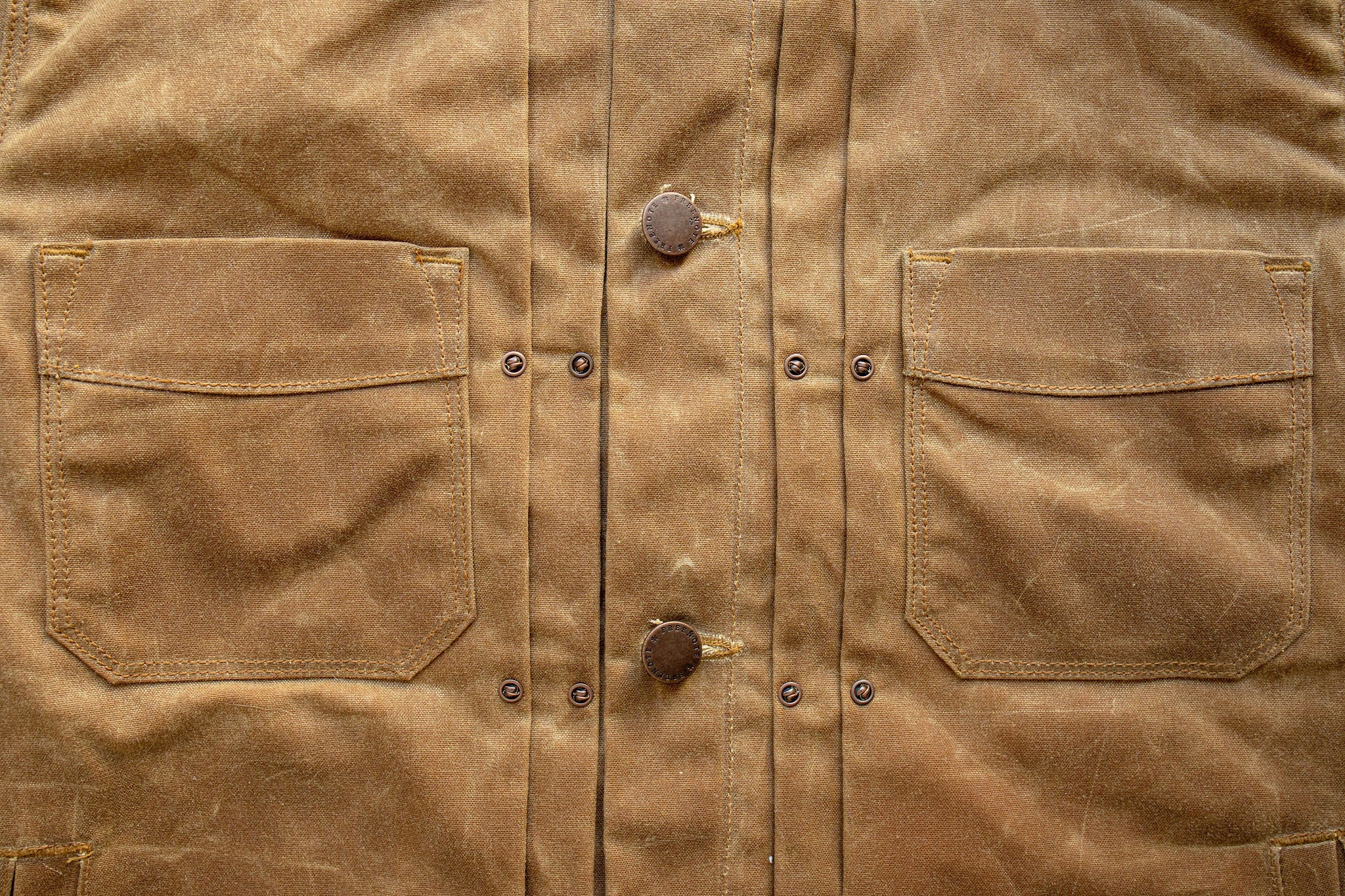 Freenote Cloth Riders Jacket Waxed Canvas- Rust