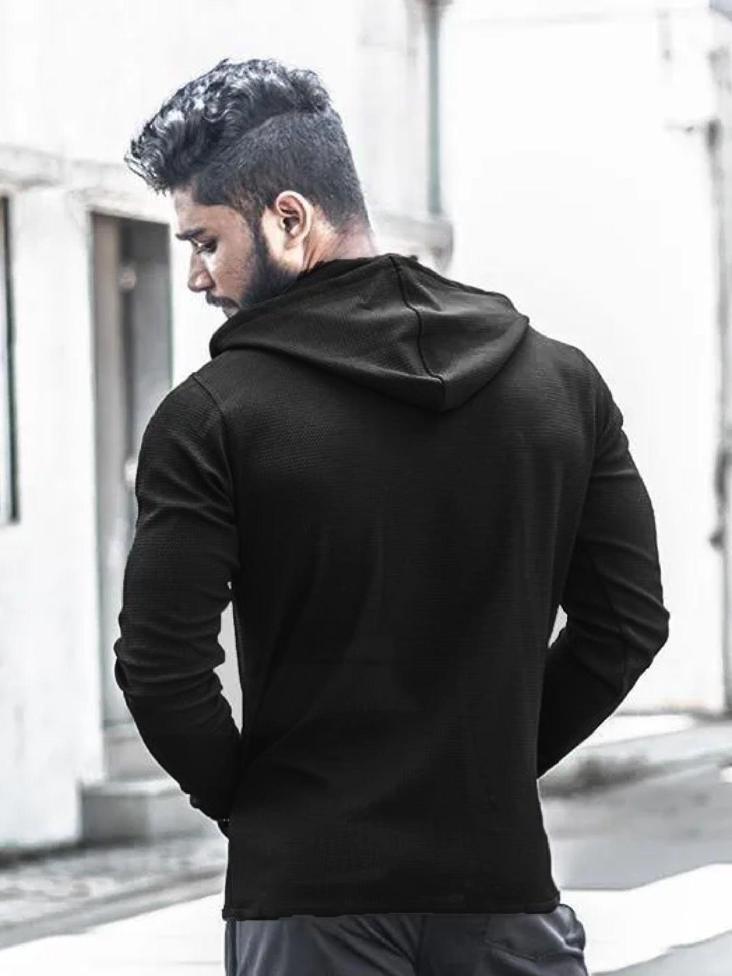 GymX Jet Black Alpha Prime Hoodie- Sale