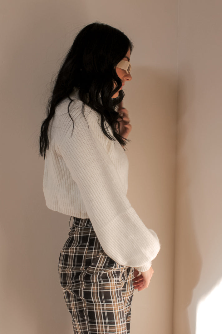 HIGH STAKES CROPPED SWEATER