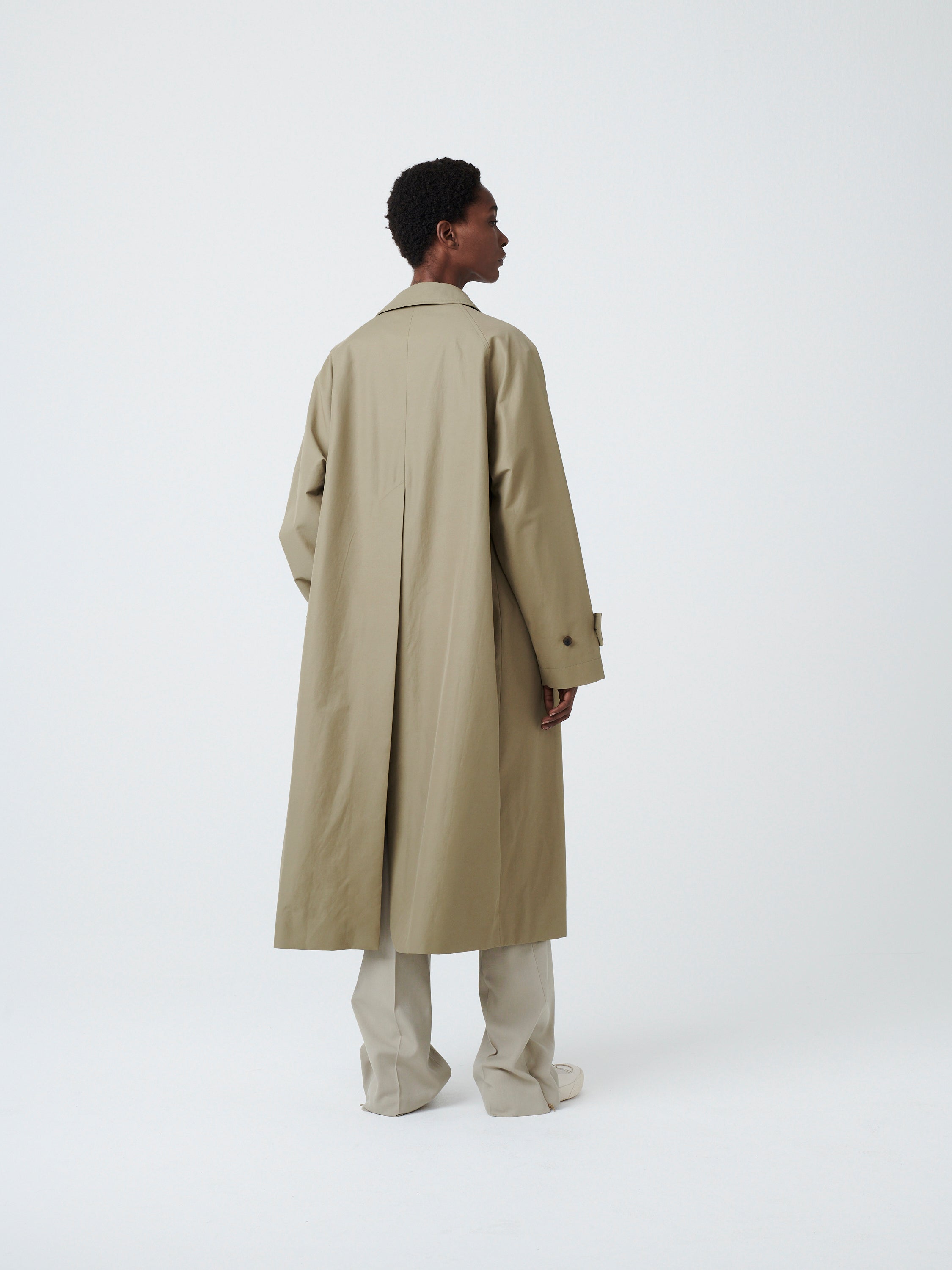 Holin Coated Cotton Coat in Birch