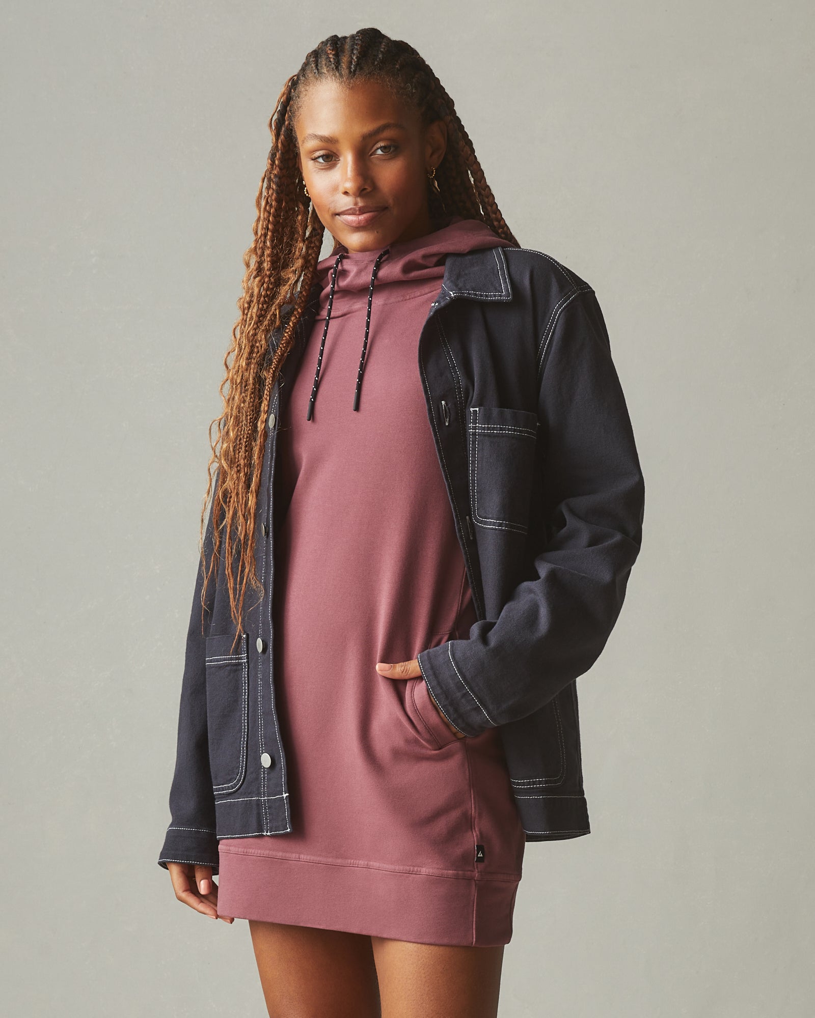 Hoodie Dress - Wild Ginger