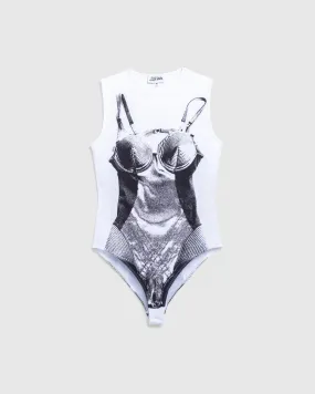 Jean Paul Gaultier – Jersey Body Printed Madonna Corset Trompe L'Œil White/Black | Highsnobiety Shop