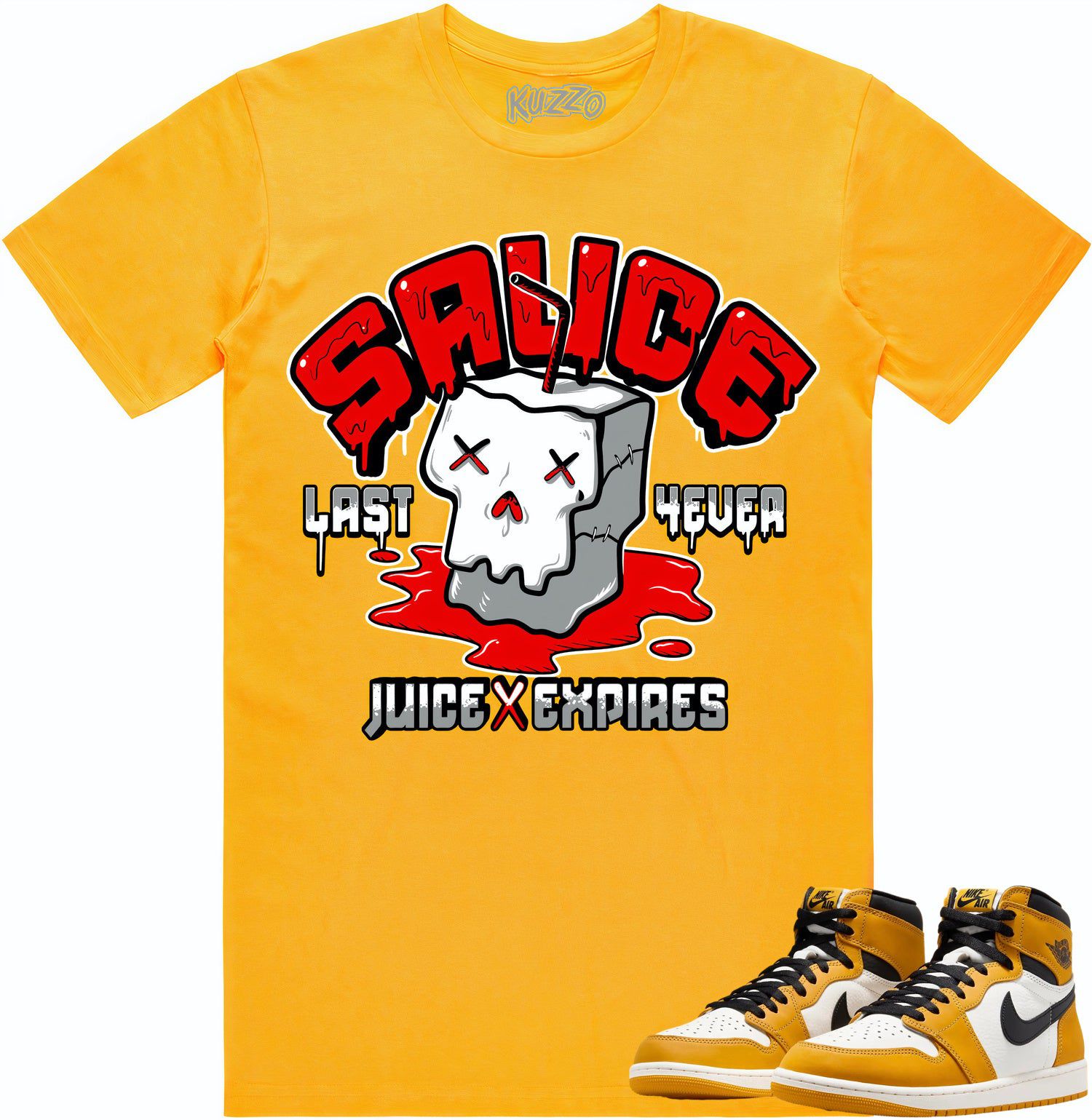 Jordan 1 Yellow Ochre 1s Shirt to Match - RED SAUCE