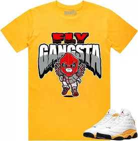 Jordan 13 University Gold 13s Shirt to Match - RED FLY GANGSTA