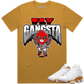 Jordan 13 Wheat 13s Shirt to Match - RED FLY GANGSTA