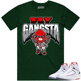 Jordan 2 Italy Origin 2s Shirt to Match - RED FLY GANGSTA