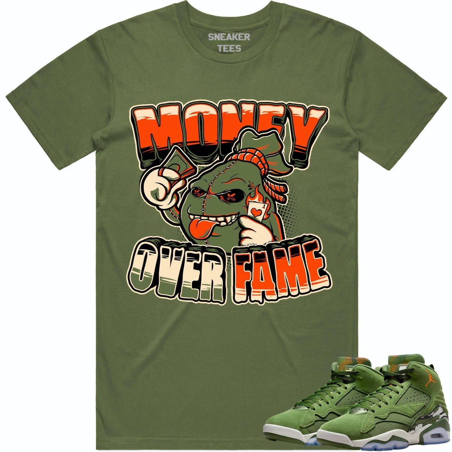 Jordan MVP 678 Sky J Olive Shirt to Match - CELADON MOF