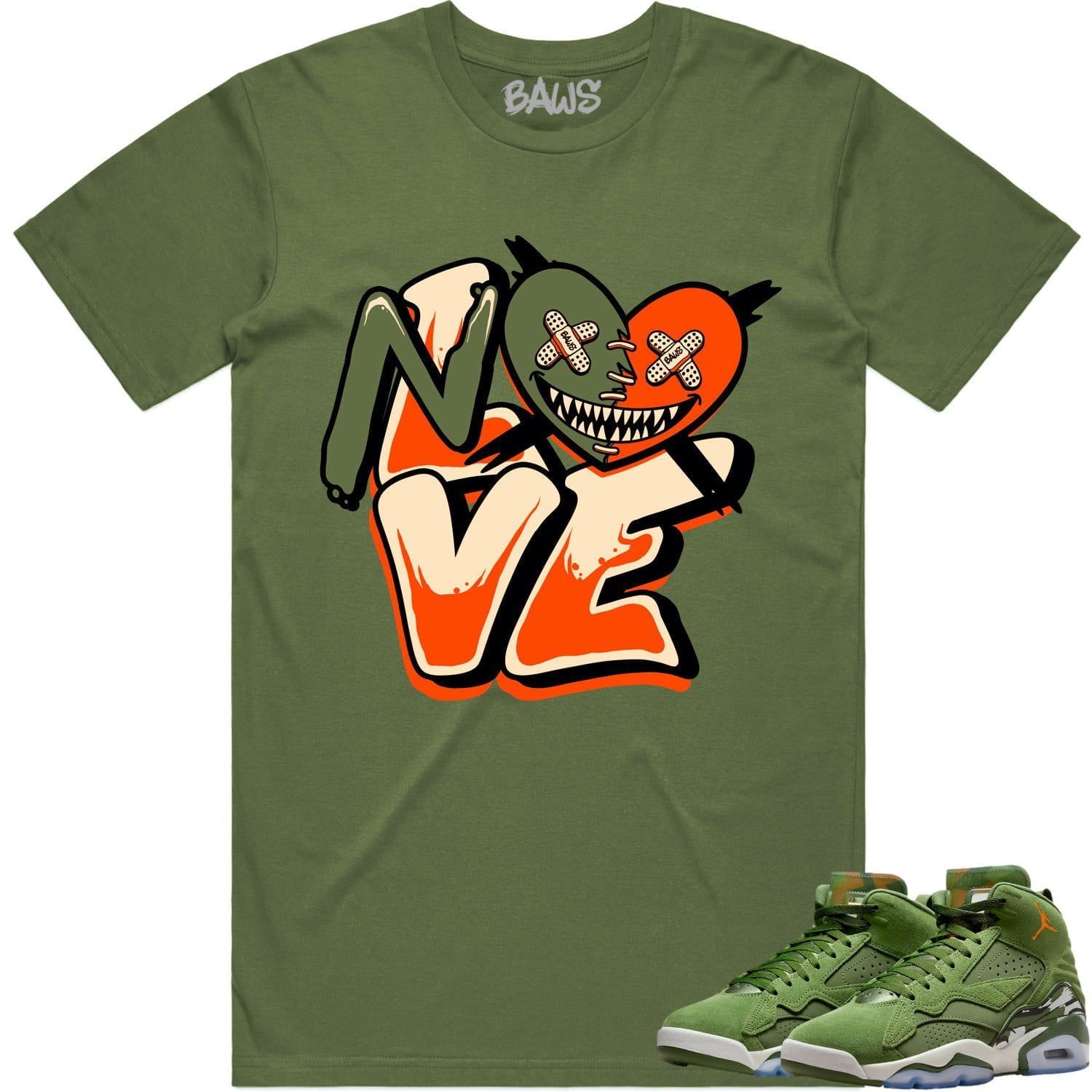 Jordan MVP 678 Sky J Olive Shirt to Match - CELADON NO LOVE BAWS