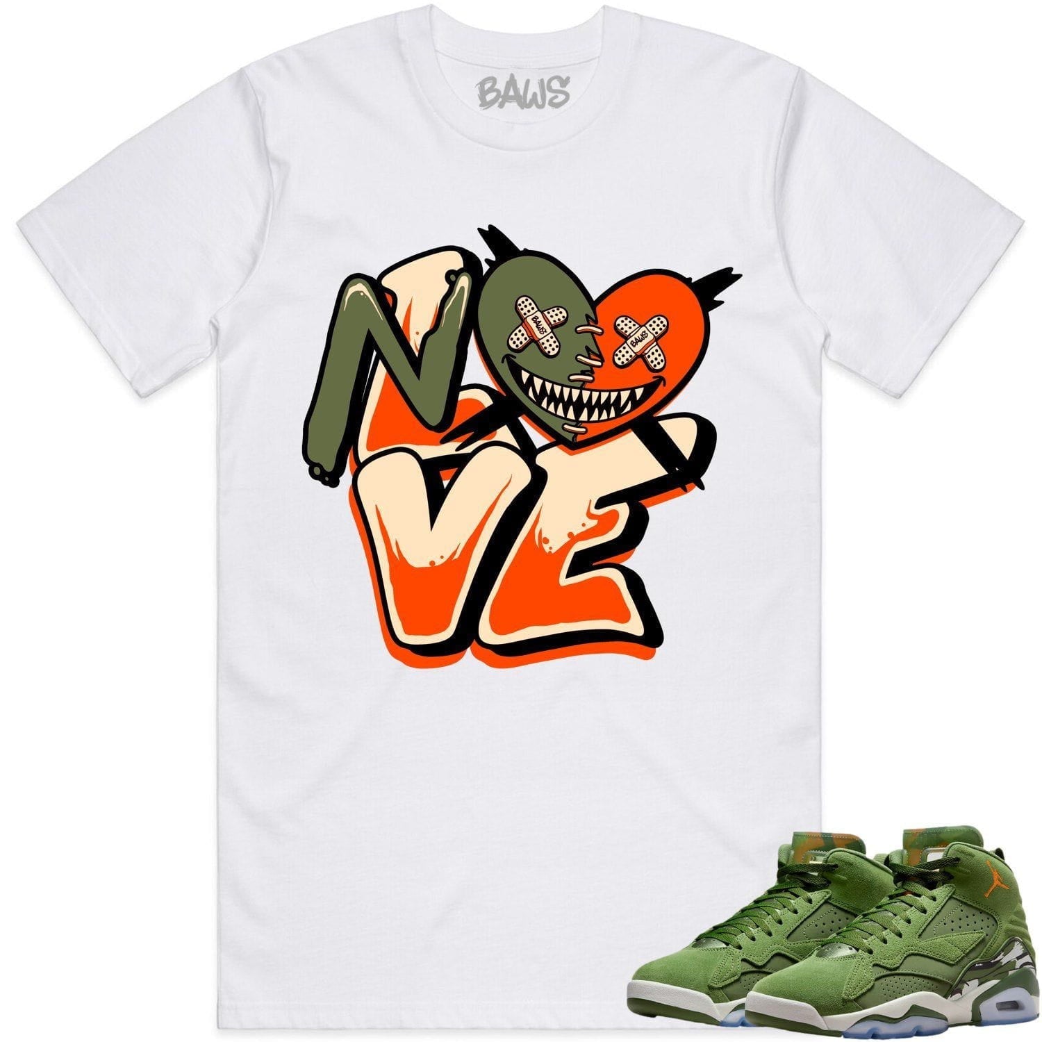 Jordan MVP 678 Sky J Olive Shirt to Match - CELADON NO LOVE BAWS