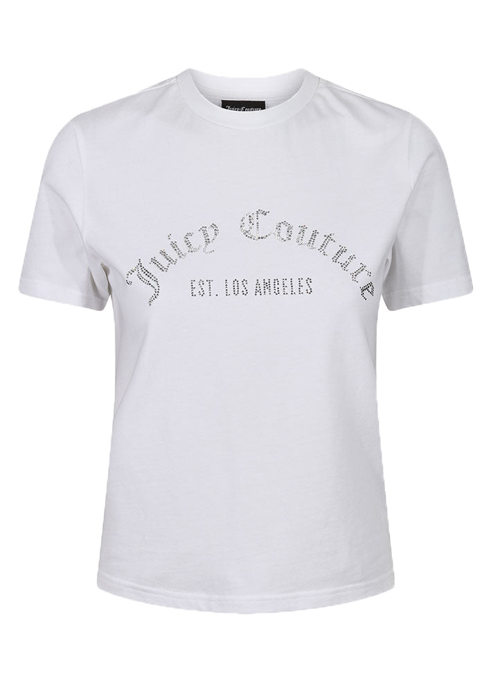 Juicy Couture Arched Diamante Noah T-shirt - White