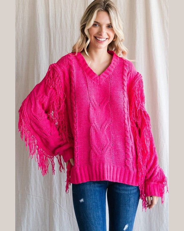 Knit Fringe Sweater