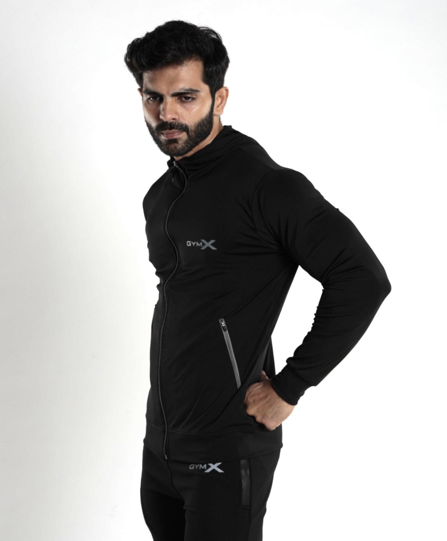 Lancer Muscle Fit Hoodie- Jet Black - Sale