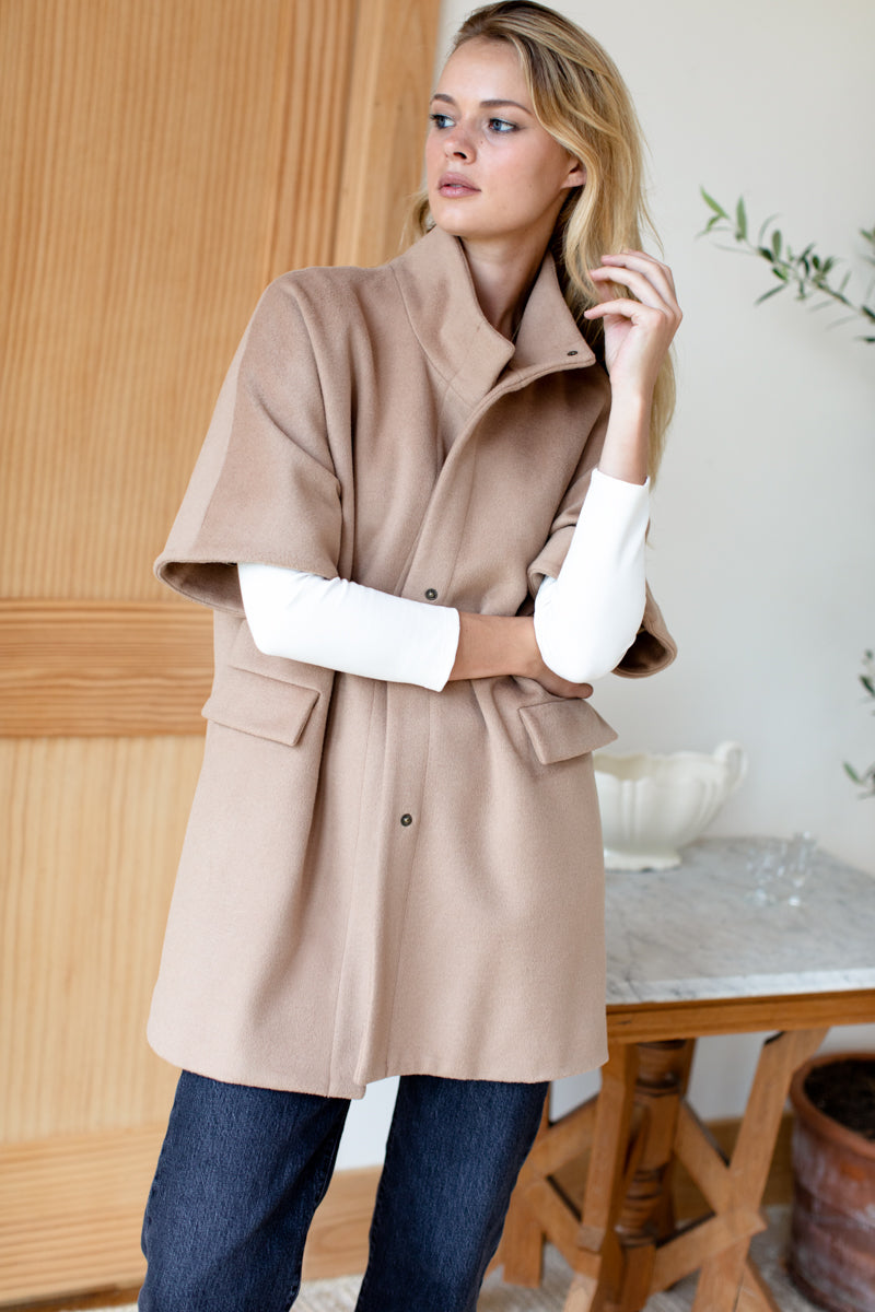 Layering Jacket - Camel Wool Cashmere