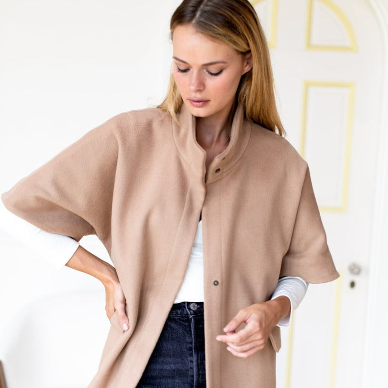 Layering Jacket - Camel Wool Cashmere