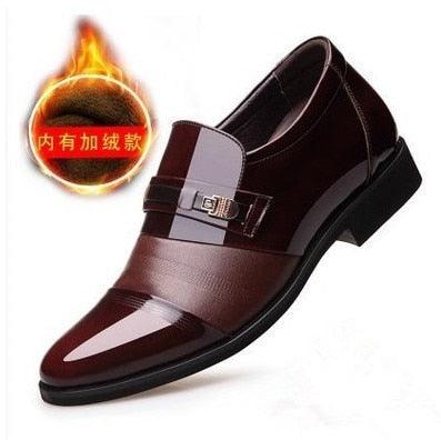 Leather Low Top Solid Color Men Hollow Out Formal Shoes