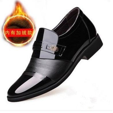 Leather Low Top Solid Color Men Hollow Out Formal Shoes