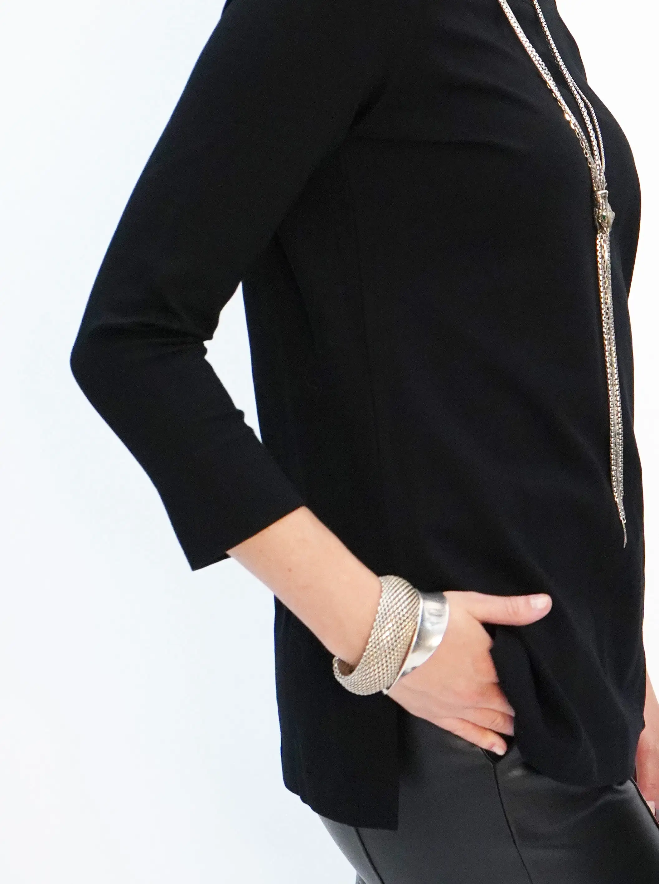 Lux Smooth Ponte Knit Boatneck Tunic - The Bond