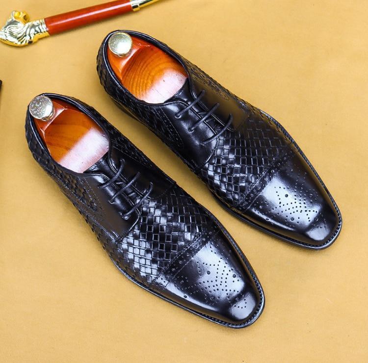 Men  Dress Shoes -  Urbano Leather Oxford Shoes