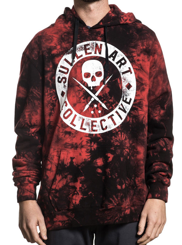 Men's Badge of Honor Grunge Hoodie (Blood Stain)