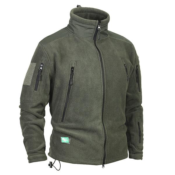 Men's Fleece Warm Military Coats Outerwear with Multi Pockets