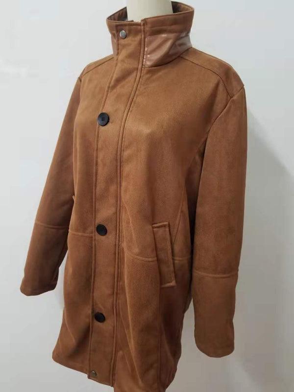 Mid-Length Loose Zipper Men Winter Coat