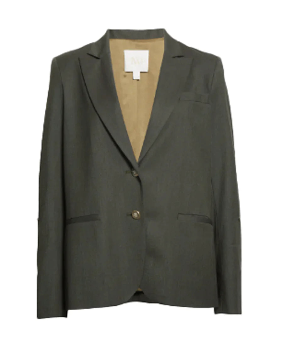 Military Italian Wool Twill Boyfriends Blazer