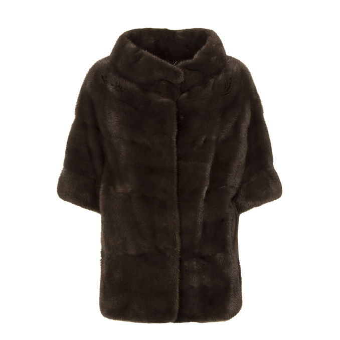 MINK JACKET Woman Coal