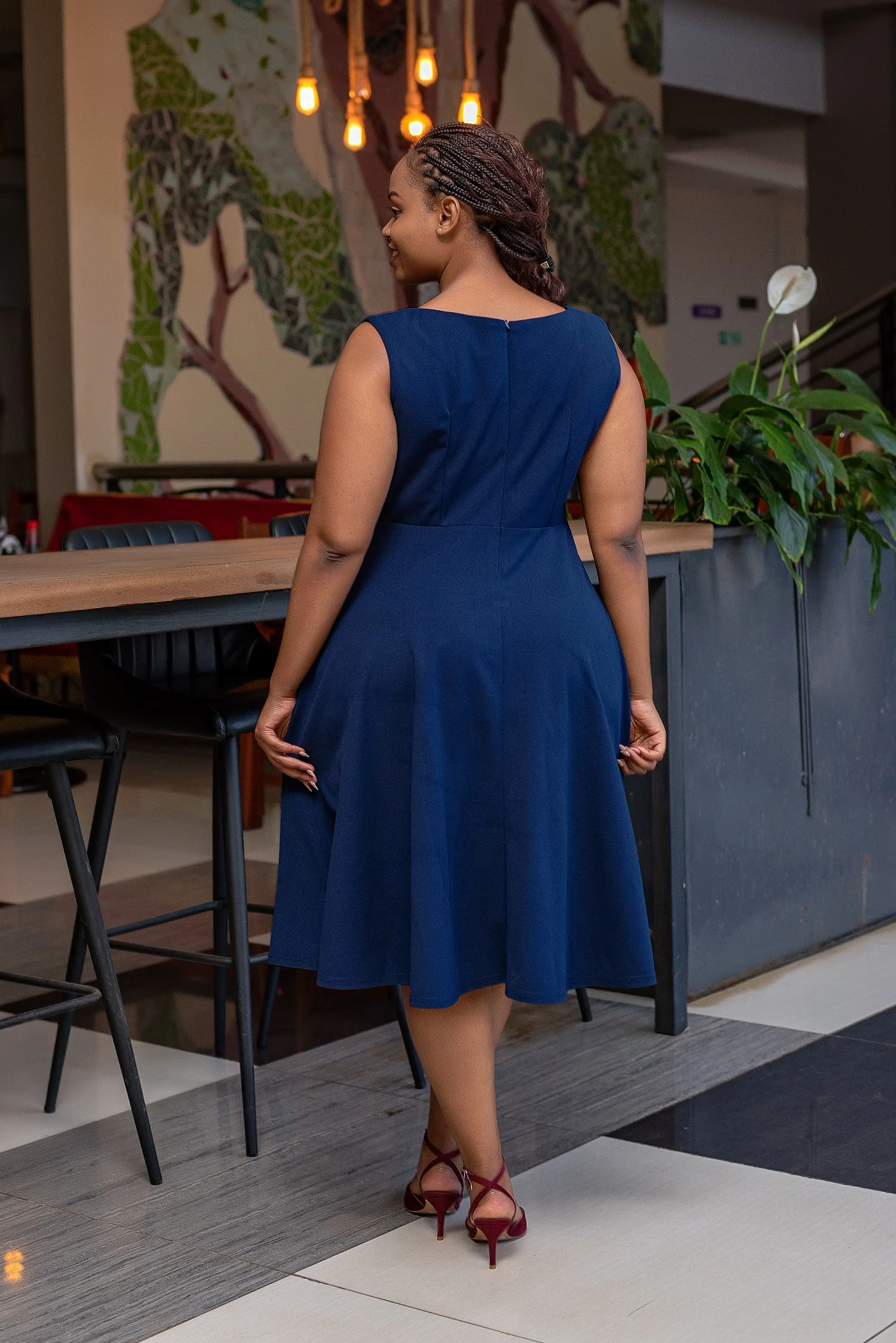 Navy blue Aline dress Crush