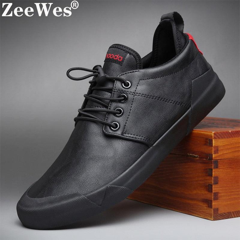 New Hot Men Lace-up Leather Casual Shoes Cool Loafers Flats