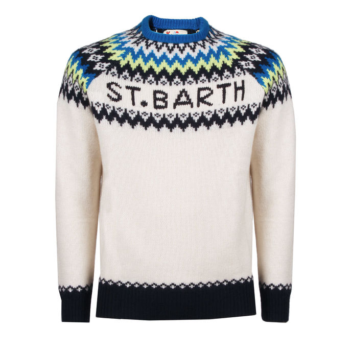 NORDIC ICELANDIC CREWNECK SWEATER Man White