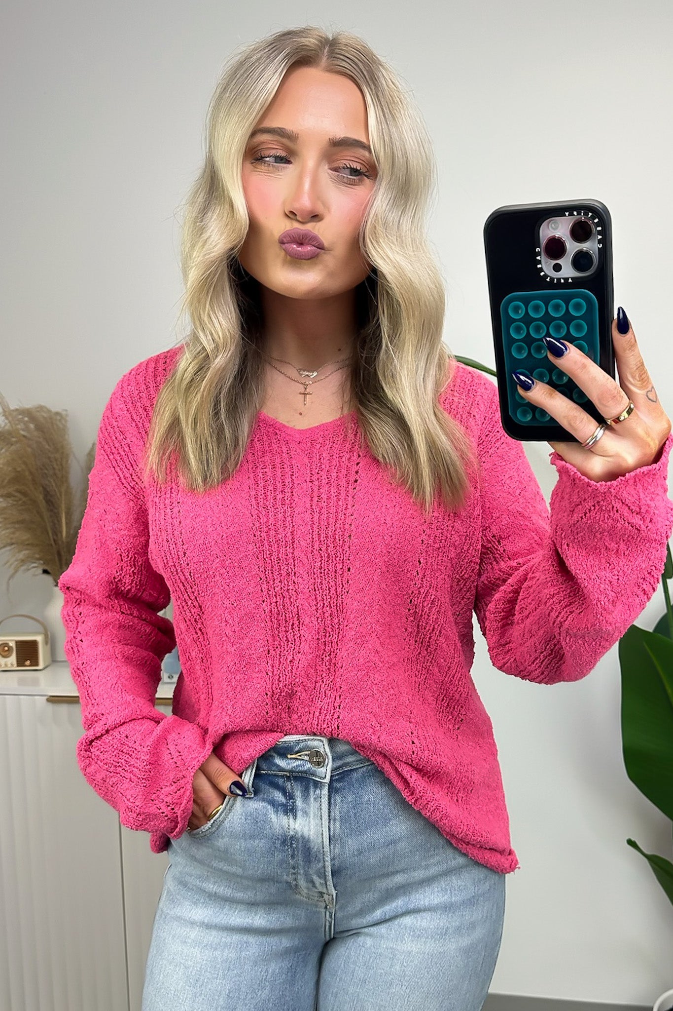 Notable Sensation Crochet Trim Sweater - FINAL SALE