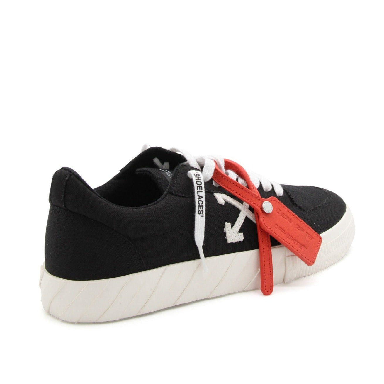 Off-White Low Vulcanized Canvas Sneakers Black Red