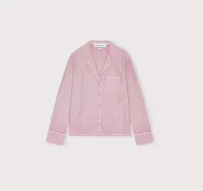 Organic Basics Core Sleep Shirt Pink Stripe