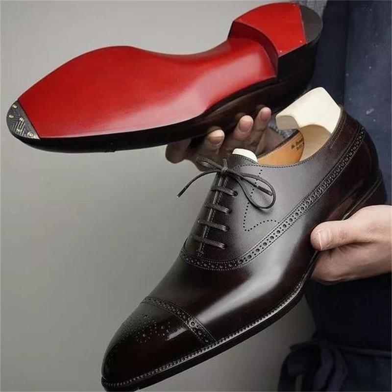 Oxfords Men Shoes Red Sole Fashion Business Casual Party Banquet Daily Retro Shoes