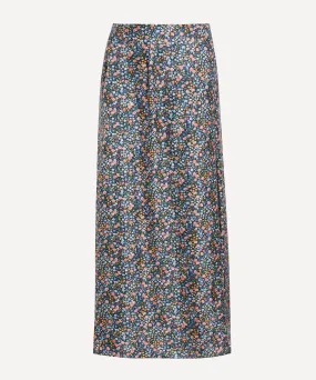 Phoebe and Jo Silk Twill Canapé Soft Wrap Skirt