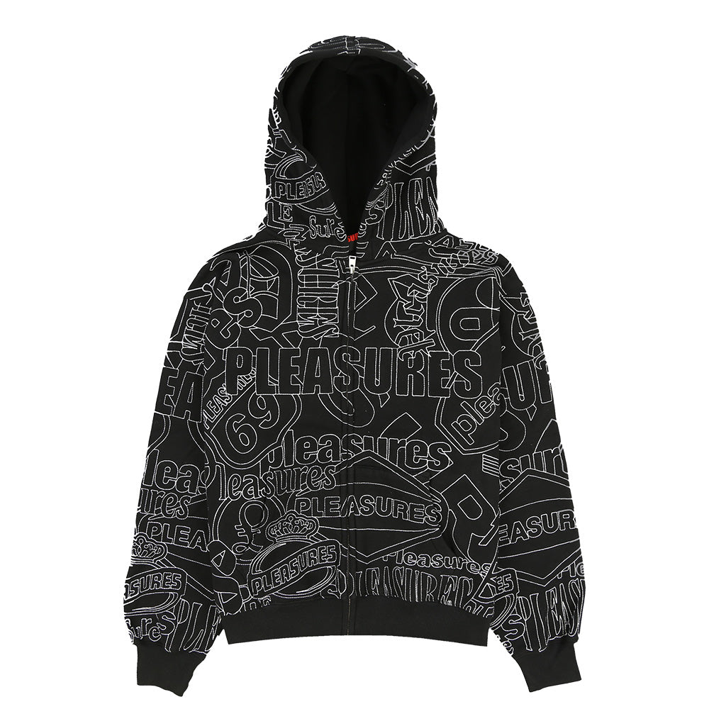 Pleasures Signal Zip Up Hoodie