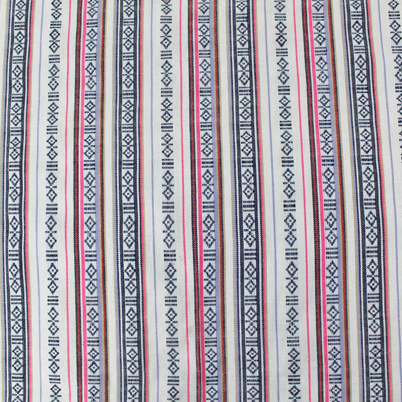 Polyester Colourwoven Stripe - White