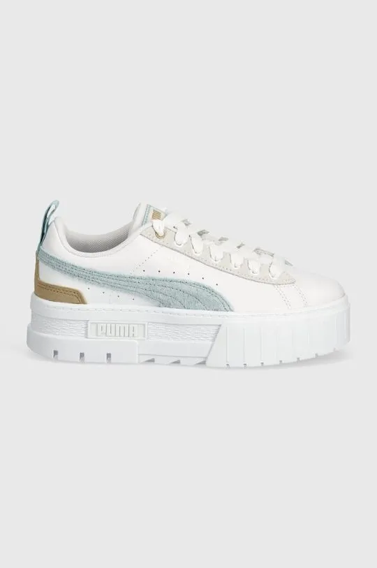 Puma leather sneakers Mayze Mix Wns white color