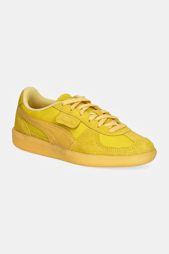 Puma leather sneakers Palermo yellow color 398381