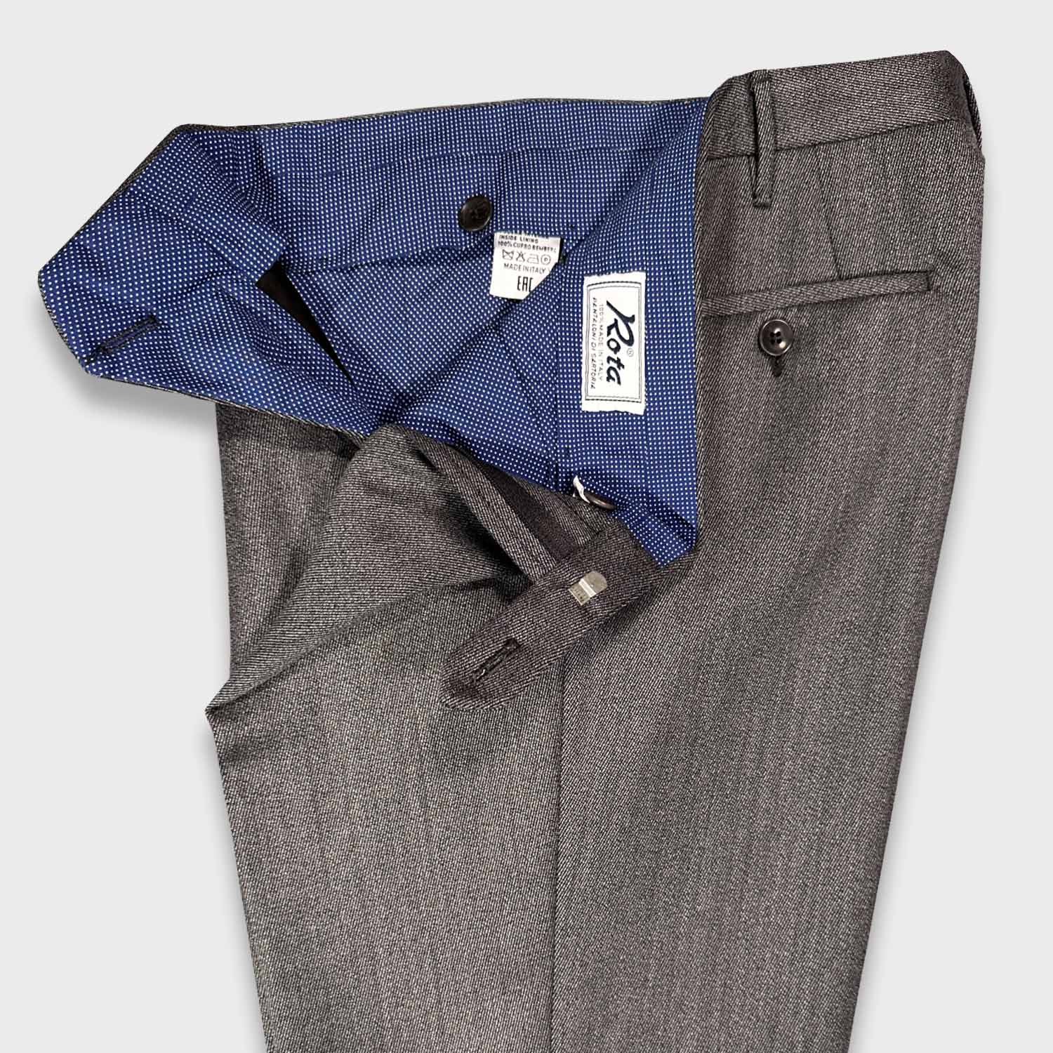 Rota Covert Wool Trousers Anthracite Grey