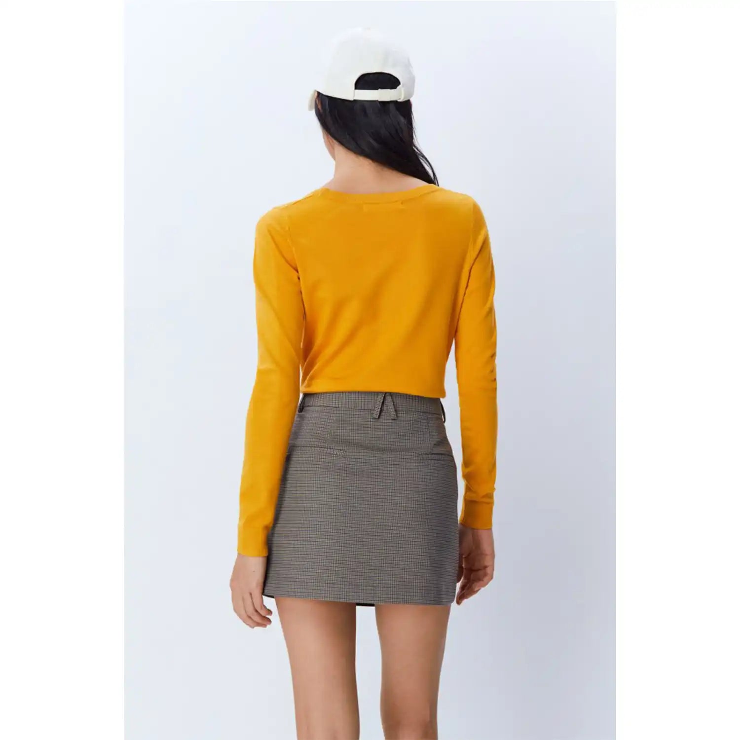 Round Neck Jumper - Yellow