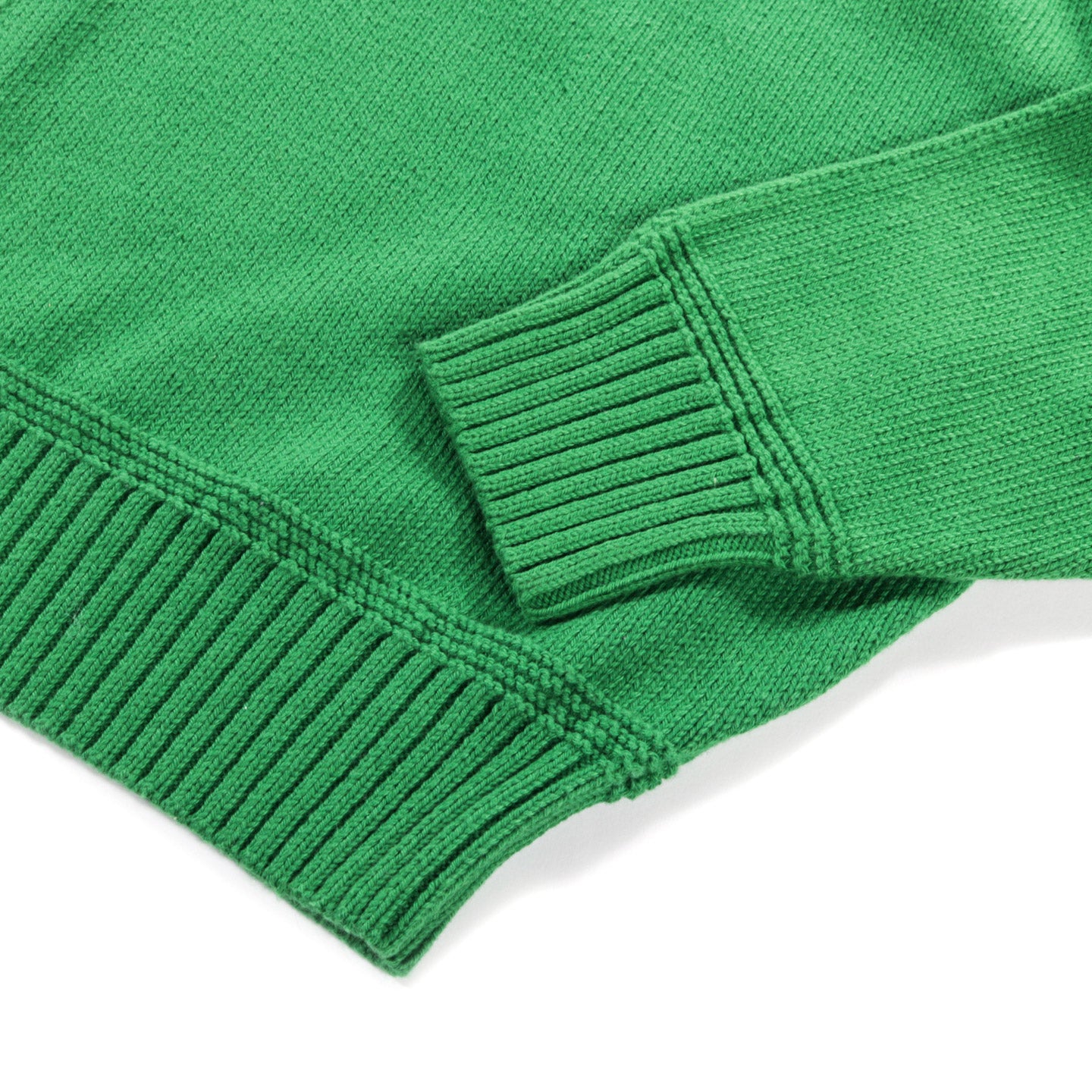 S.K. MANOR HILL WHARF SWEATER KELLY GREEN COTTON