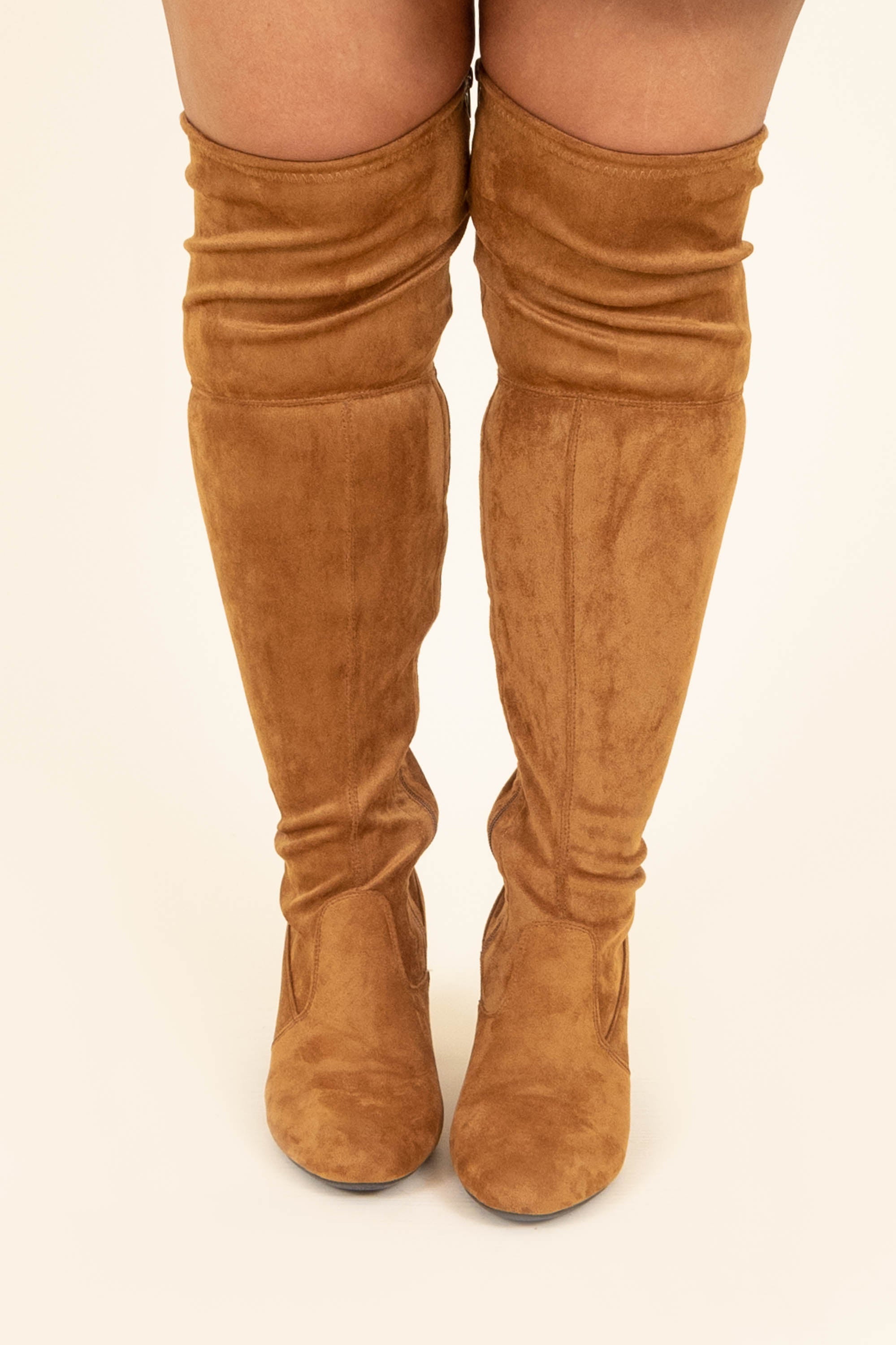 Slaying Suede Boots, New Tan