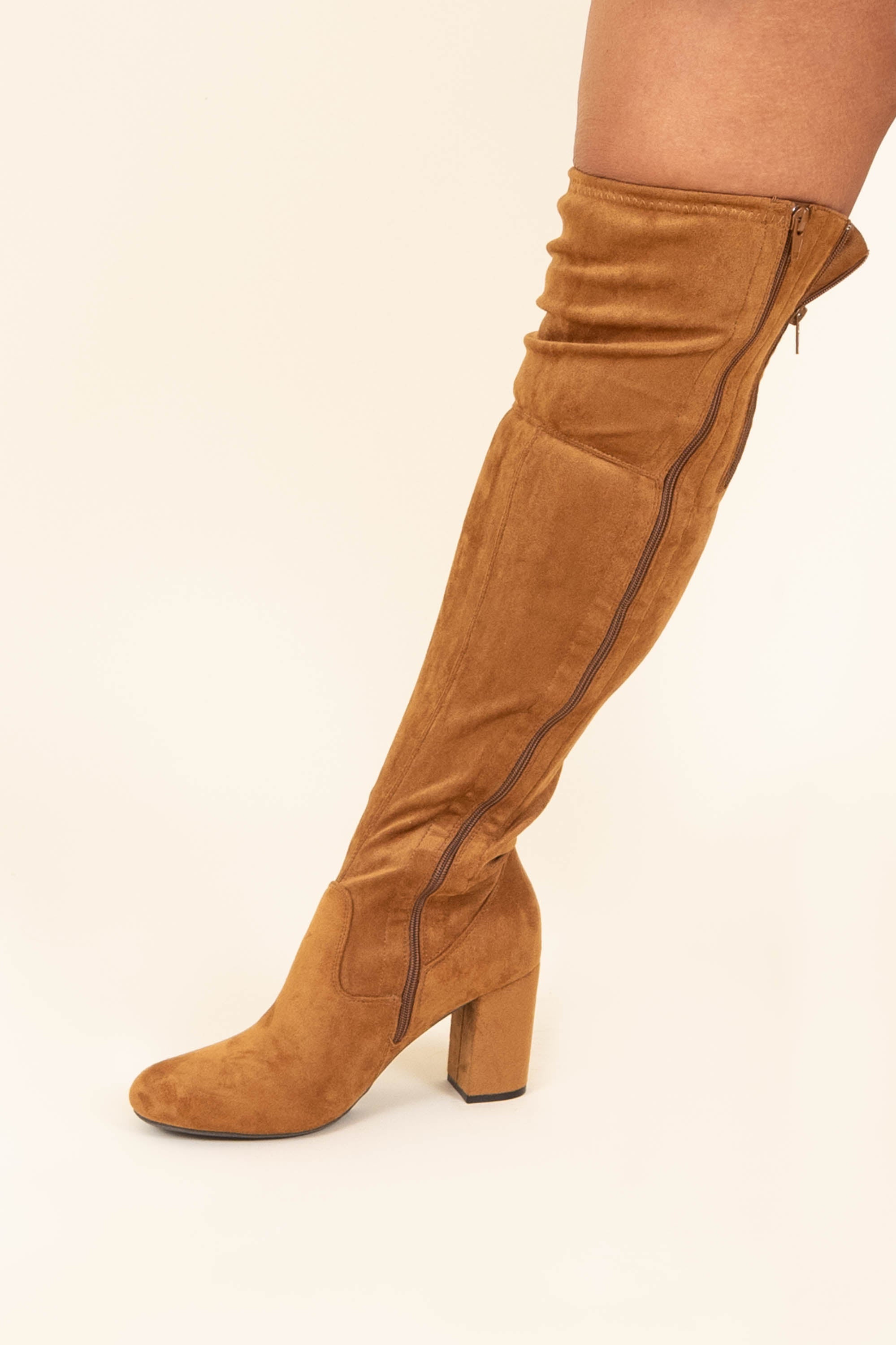 Slaying Suede Boots, New Tan