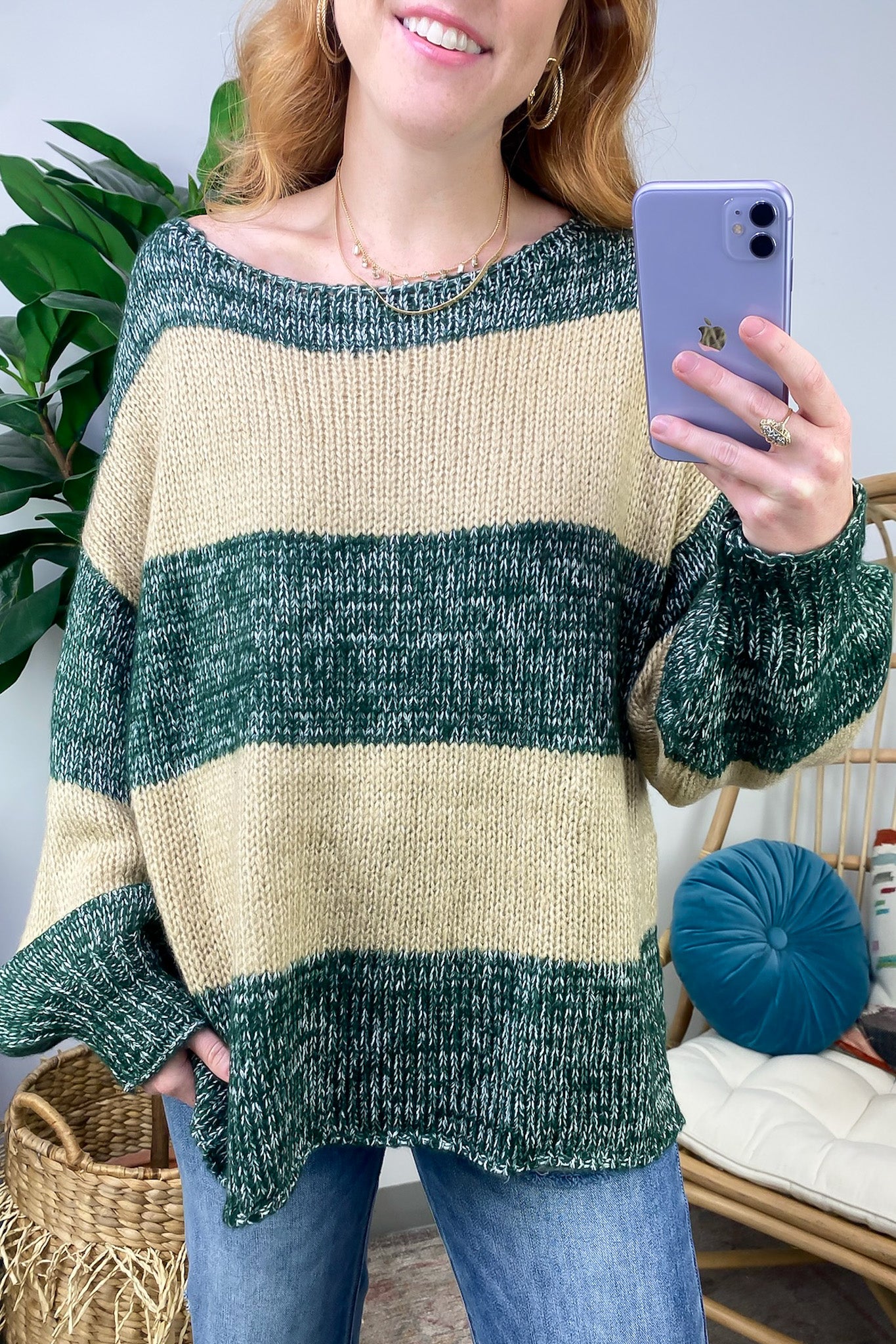 Stylish Charm Striped Knit Sweater - FINAL SALE