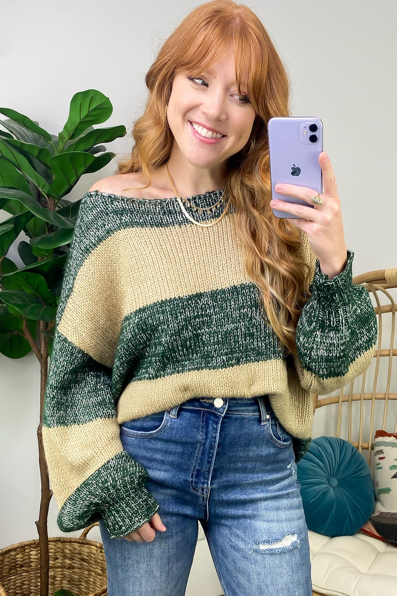 Stylish Charm Striped Knit Sweater - FINAL SALE