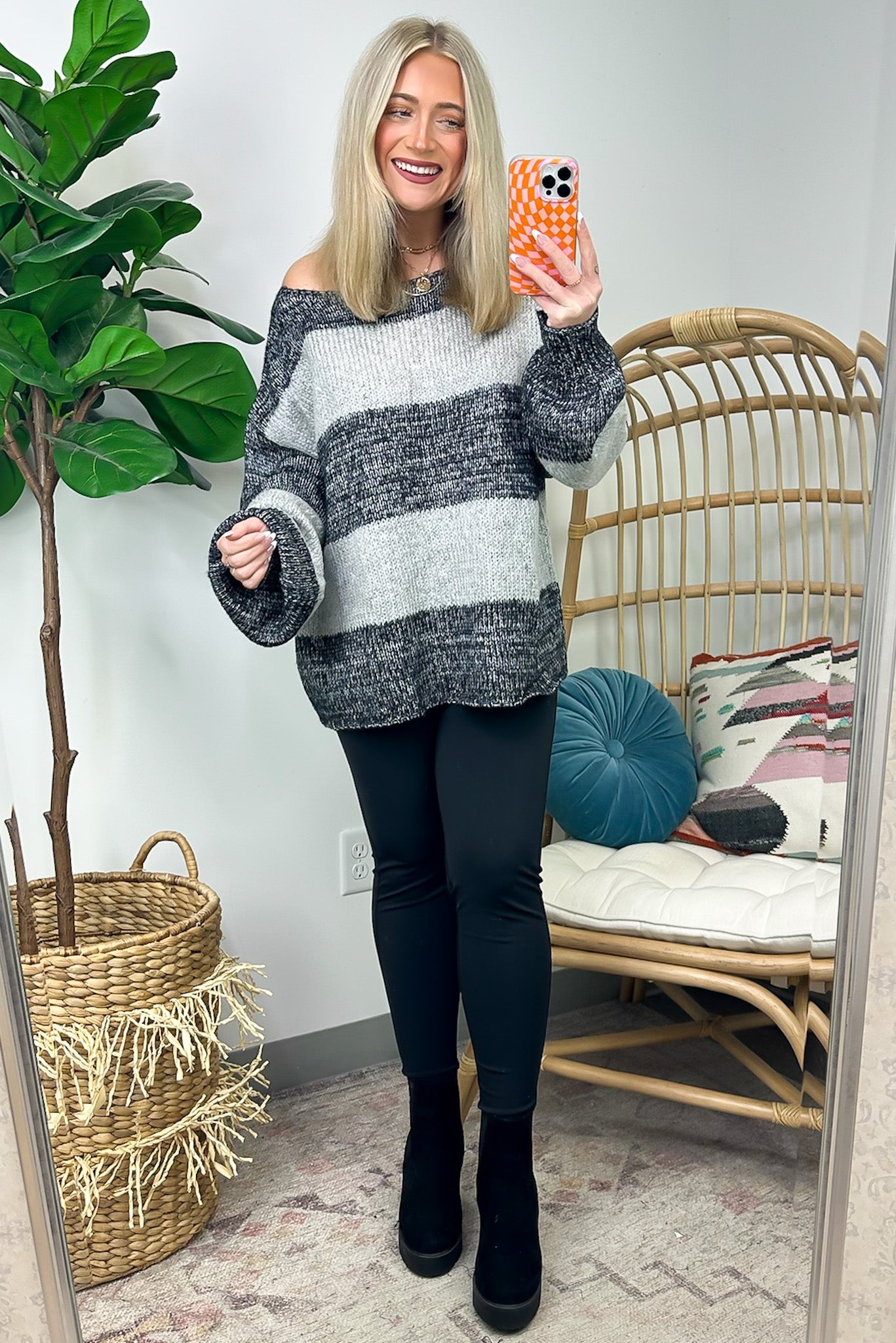 Stylish Charm Striped Knit Sweater - FINAL SALE