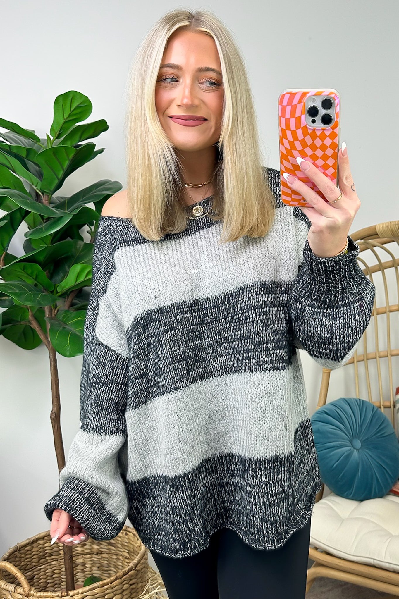 Stylish Charm Striped Knit Sweater - FINAL SALE